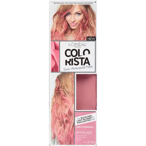 colorista hair dye pink|l'oreal semi permanent colour chart.